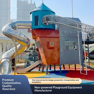 <b>Large</b> Stainless Steel <b>Slide</b> Unpowered Amusement Equipment Outdoor <b>Slide</b> Children's Cultural Travel Internet Celebrity Amusement - Product Image 1