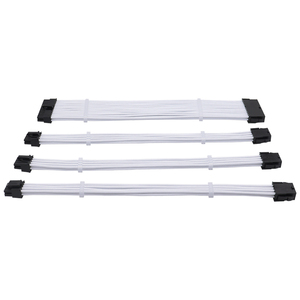 Black Sleeved PSU Extension Kit 32cm ATX 24-Pin EPS 8P CPU 4+4P PCI-E 6+2P GPU Cable for <b>Computer</b> Accessories Sleeved Psu Extens - Product Image 2