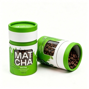 Tubos de Cartón Kraft Blancos con Logotipo Personalizado, Envases de Papel de Grado Alimenticio para Granos de Café, Latas con Tapa de Plástico para Té y Manualidades - Product Image 2