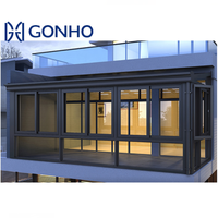Gonho – kits de solariums et de maisons en verre, triangle, en aluminium, modulaire, préfabriqués, bon marché