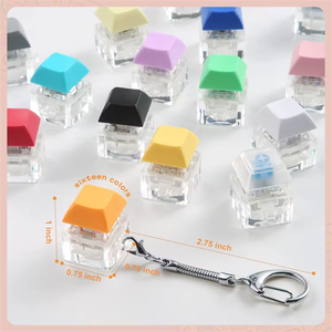 Hình Dạng Vuông Acrylic Bàn Phím Fidget Keychain Giải Nén Đồ Chơi Ngón Tay Clicker Vật Liệu Nhựa Ngón Tay Bàn Phím Đồ Chơi - Product Image 5