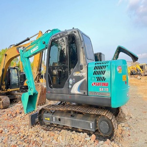Excavatrice sur chenilles Kobelco SK75 d'occasion, 7,5 tonnes, équipement de construction lourd, haute efficacité, boîte de vitesses, moteur principal, engrenage, PLC - Product Image 6