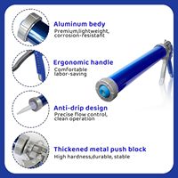 Pistola de silicona de doble empuje de polipropileno de 600 ml para calafateo de salchichas, herramienta manual