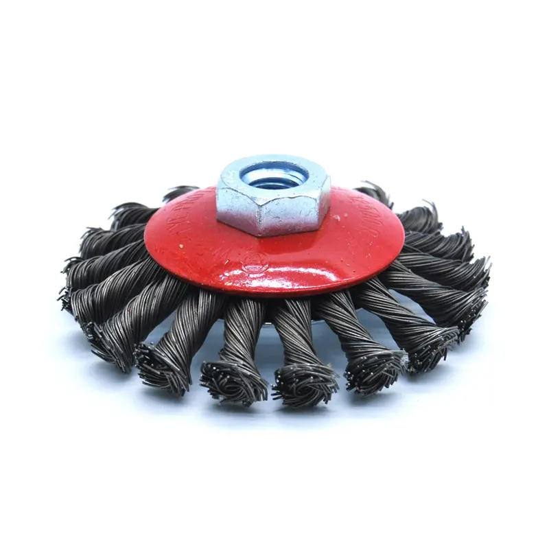100mm Twisted Wire Stainless Steel Wheel Brush Used In Angle Grinder For Rust Removal