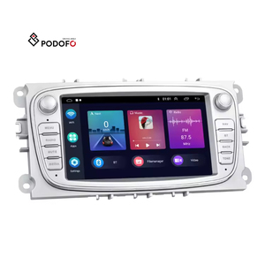Podofo 7 inch 2 + 64G đôi DIN tập trung II 2008-2011 xe Stereo Carplay & Android tự động Wifi GPS BT FM RDS chia màn hình - Product Image 1