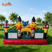 Château gonflable commercial à thème dessin animé avec toboggan, maison de saut pour enfants, structure gonflable en PVC pour location de fête et parc d'attractions