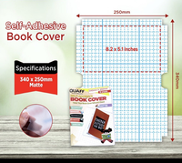 Couverture de livre en plastique transparent auto-adhésif en PVC Couvertures de livre extensibles en papier