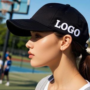 Custom 3D Embroidery Logo Sporty Style 6-Panel Curved Back Dad Hat With Iron-On Heat Press Embroidery Patch Metal Buckle Closure