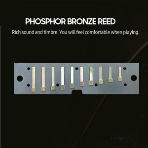 Harmonica Diatonic Blues Harmonica Clé de C 10 Trous 20 Tones Blues <span class=keywords><strong>Harpe</strong></span> Orgue à Bouche Harmonica Coque en acier inoxydable pour débutant - Product Image 5