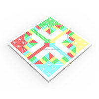 Usine personnalisé Ludo voyage acrylique jeu d'échecs Portable pliant éducatif apprentissage volant jeu d'échecs pour enfants jeu