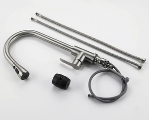 304 Stainless Steel Classic Pull-Out Kitchen <strong>Faucet</strong> 360 Rotatable Hot Cold Water for Hotel Outdoor Kitchen Dishwasher Sink - Product Image 5