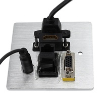 86 Tipo Aluminio placa frontal 110V multimedia VGA datos y RJ45 enchufe de placa de pared