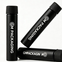 Tubo de Vidrio Preenvasado a Prueba de Niños, Negro, Suave, de 90mm, 115mm, 125mm, para Conos de Cigarrillos, con Logotipo