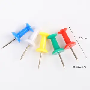 High quality multi color decorative plastic head thumb tack pins office pushing pins for mapping pins