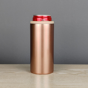 Vaso térmico personalizado de acero inoxidable de 12 oz para latas de cerveza delgadas, enfriadores de latas al vacío OEM para latas altas y delgadas - Product Image 2