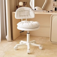 Chaise de maquillage et de manucure portable réglable au design moderne, chaise professionnelle de luxe avec roulettes pivotantes