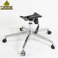 Base pivotante en aluminium à 5 étoiles réglable en hauteur pour chaise de bureau ergonomique en maille pour ordinateur