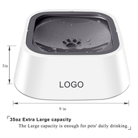 Bol à boire pour animaux de compagnie, design flottant, écologique et réutilisable, pot d'eau en acier inoxydable sans déversement pour chats, chiens, intérieur et extérieur, OEM