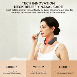 Masseur de cou portable noir en forme de U à diode laser 650 nm, <span class=keywords><strong>appareil</strong></span> de relaxation chauffant pour le cou - <span class=keywords><strong>Prix</strong></span> de gros - Product Image 2