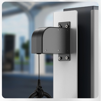 Système de protection universel EVoCharge, enrouleur de câble mural, câble en acier ABS de 380 cm, diamètre 2,5 mm, noir, pour véhicule électrique