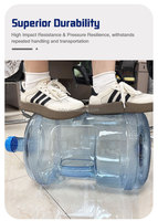 Bouteille d'eau en plastique sans BPA écologique de 11,3 L, 15 L, 17 L, 18,9 litres avec poignée pour les systèmes d'eau potable au bureau et à la maison
