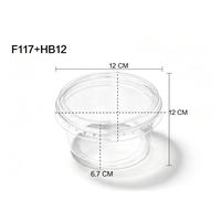 Boîte à gâteau mini transparente en PET rond pour la vente en gros, conteneur à pâtisserie transparent pour petits gâteaux éponge