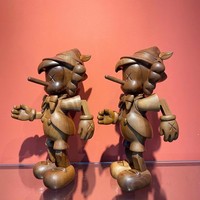Personnage de dessin animé personnalisé sculpture artisanale en bois Pinocao figurine ornements pour la décoration
