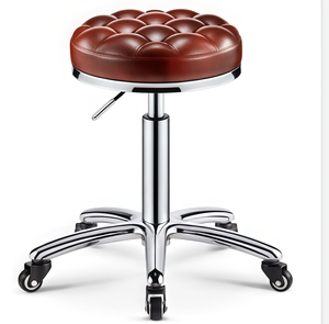 Silla <span class=keywords><strong>de</strong></span> bar moderna y sencilla con respaldo, taburete alto giratorio sin reposabrazos para barbería/caja registradora - Product Image 6