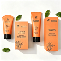 Kemasan Tube Plastik PP Krim Tangan Tabir Surya Lotion 50ml 100ml 150ml 200ml Warna Oranye Custom dengan Kotak