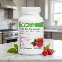 Capsules de thé aux herbes OEM pour la beauté, favorisant le métabolisme, saveur framboise, 120 capsules végétales OEM/ODM