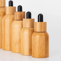 5Ml 10Ml 15Ml 20Ml 30Ml 50Ml 100Ml Botol Penetes Kaca Minyak Esensial Bambu dengan Tutup Penetes Bambu