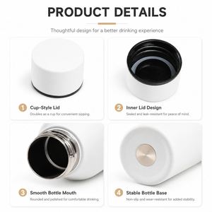 Bouteille isotherme 500 ml en gros avec revêtement poudré, logo personnalisé OEM, écologique, double paroi isolée, cadeau d'entreprise, gourde - Product Image 2