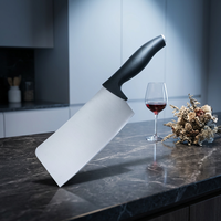 Ensemble de 4 couteaux de cuisine noirs populaires avec lames en acier inoxydable et manches en PP – Lot jetable de quatre pièces
