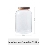 Grote glazen wijnfles/brouwpot voor huishoudelijk gebruik, verzegelde pot, luchtdicht, 1-2L, modern design
