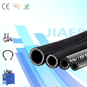 ท่อไฮดรอลิกแรงดันสูง EN856 DN25 4SH 1/4 "3/8" 1/2 "3/4" สำหรับยางน้ำและวัสดุยางสังเคราะห์ - Product Image 1