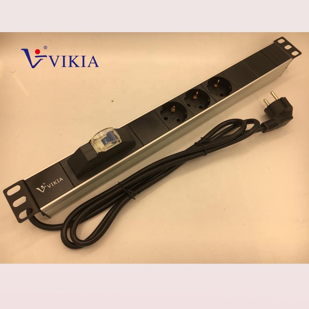 1U 3 варианта OEM немецкого типа PDU с 1P выключателем для египетского рынка