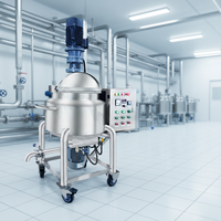 Mélangeur industriel, cuve de mélange, machine à fabriquer du savon liquide, mélangeur pour shampoing, acier inoxydable avec chauffage, 150l, mélangeur cosmétique