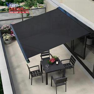 Auvent extérieur manuel et télécommandé avec <span class=keywords><strong>tissu</strong></span> imperméable <span class=keywords><strong>pour</strong></span> patio, jardin, balcon, protection solaire, auvent cassette - Product Image 1