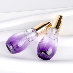 Luxury Skincare Glass Packaging Purple Gradient <b>Bottle</b> Customized Lotion <b>Bottle</b> 30ml Cosmetics Container <b>Empty</b> With Pump Cap - Product Image 3