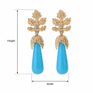 Orecchini vintage a forma di foglia d'acero, eleganti orecchini pendenti in stile boho, colore oro, accessori di bigiotteria alla moda per donna - Product Image 6