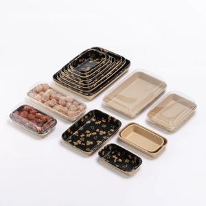 <span class=keywords><strong>Plateau</strong></span> en carton kraft élégant et robuste de qualité supérieure pour la présentation d'aliments légers et de sushis Impression offset Caractéristique étanche - Product Image 1