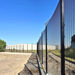 شبكة معدنية متطورة عالية الجودة مجلفنة مضادة للتسلق من كلوريد البولي فينيل مضادة للقطع من سياج الرؤية الواضحة ألواح مسامير أمنية يمكن تجميعها بسهولة - Product Image 5