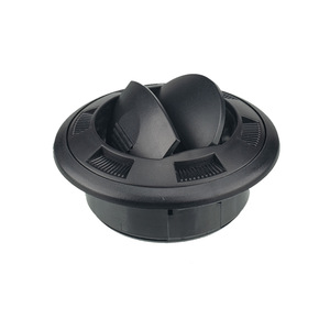 Diffuseur d'air rond noir pour montage au plafond de camping-car ou bus, grille réglable en plastique, 100/75 mm - Product Image 4