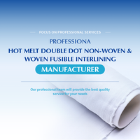 Interlining thermocollant double point Xiangxing, non tissé, thermocollant pour vêtements, PES PA, interlining thermocollant