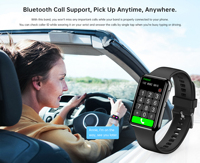 Pulsera Inteligente C6 Plus de 1.47 Pulgadas con Llamada BT, Monitor de Ritmo Cardíaco y Presión Arterial, Reloj Deportivo para Xiaomi