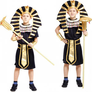 <span class=keywords><strong>Disfraz</strong></span> de Faraón Egipcio para niños, <span class=keywords><strong>disfraz</strong></span> de Faraón Egipcio de oro negro, ropa de Halloween para niños - Product Image 1