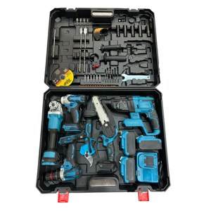 Conjunto de Ferramentas Manuais Profissionais sem Fio HIERKIN 4 em 1 Industrial: Chave de Impacto, Furadeira e Esmerilhadeira Angular, com Maleta Rígida - Product Image 5