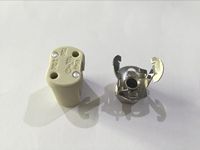Douille de lampe en porcelaine G9 avec écrou en laiton