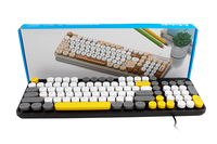 2025 baru K2 Keyboard berkabel USB Harga Murah 98-kunci Mouse Keyboard kantor PC mesin tik komputer Logo kustom