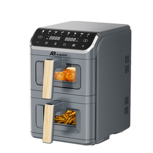 Anbolife <span class=keywords><strong>Friteuse</strong></span> à air double panier 2,5+2,5L avec fenêtre et écran tactile numérique Freidora De Aire <span class=keywords><strong>Ninja</strong></span> - Product Image 3